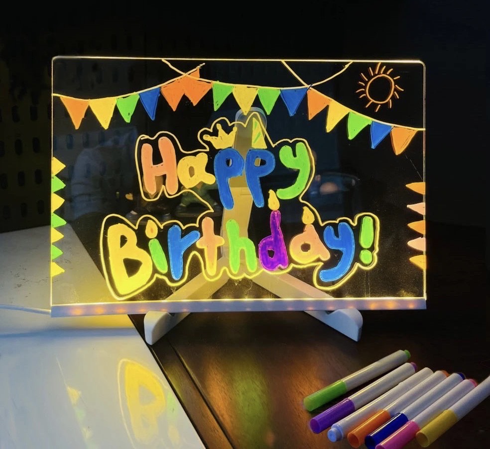 🖍️光るお絵かきLEDボード（7色ペン付き）