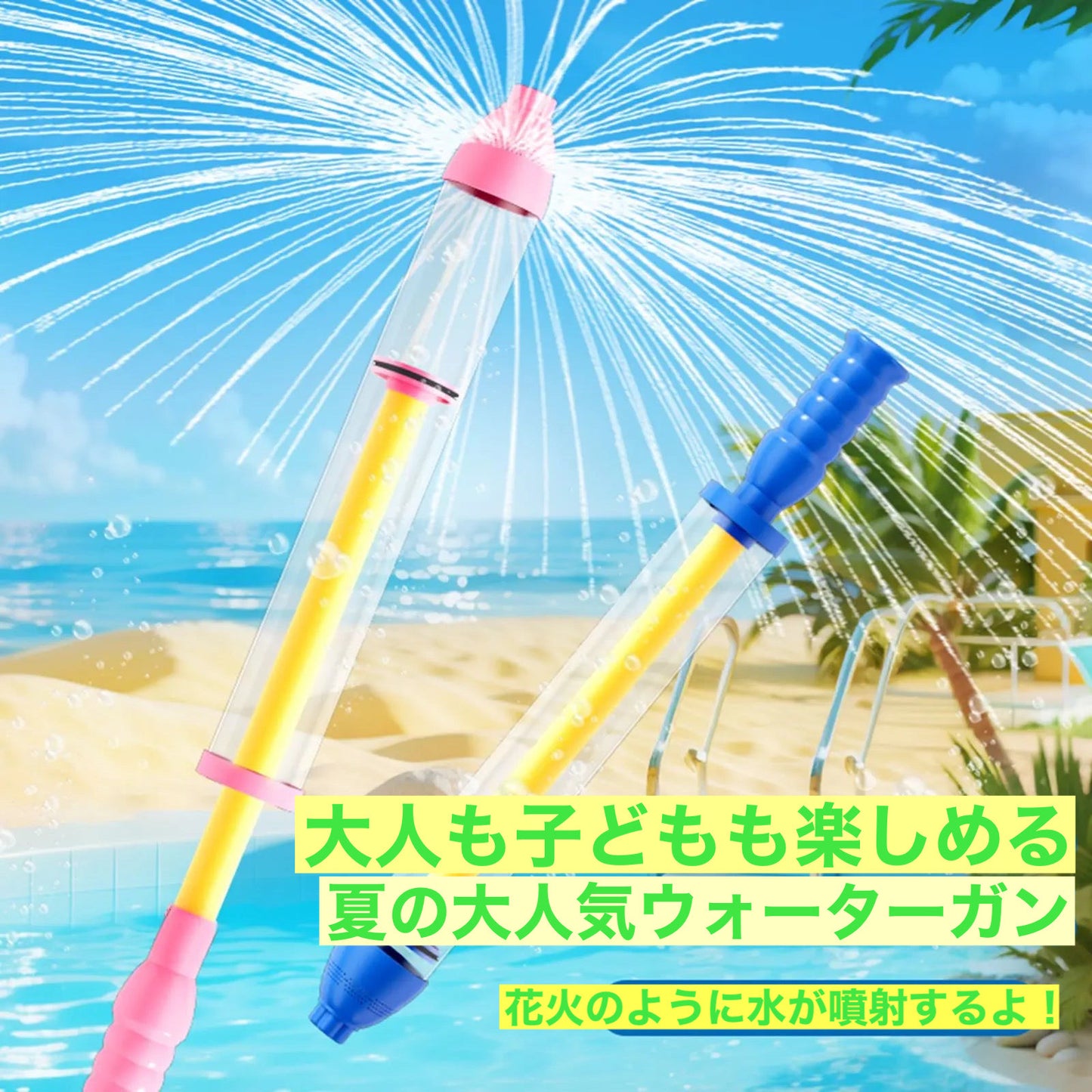 爆発水花火！視覚で楽しむスプラッシュウォーターガン